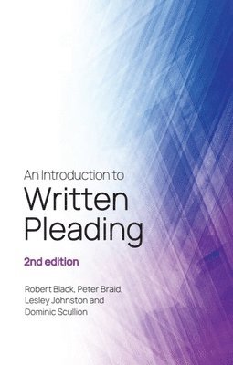 Cover for Robert Black · An Introduction to Written Pleading: 2nd edition (Hardcover Book) (2025)