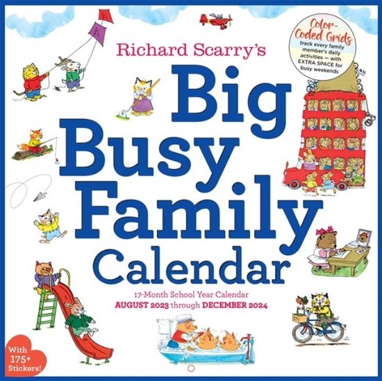 Richard Scarry Big Busy Family 2024 Wall Calendar: Track Every Family Member's Daily Activities - Richard Scarry - Merchandise - Workman Publishing - 9781523518890 - 18. juli 2023