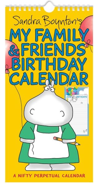 Sandra Boynton's My Family & Friends Birthday Perpetual Calendar - Sandra Boynton - Merchandise - Andrews McMeel Publishing - 9781524876890 - 29. juli 2021