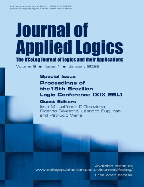 Cover for Itala M D'ottaviano · Journal of Applied Logics. The IfCoLog Journal of Logics and their Applications, Volume 9, Issue 1, January 2022. Special issue (Paperback Book) (2022)