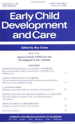 Cover for R. Evans · Aspects Of Early Child Care De (Paperback Book) (1988)