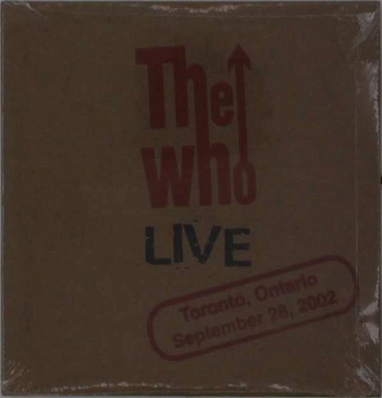 Cover for The Who · Encore Series 02 - Live: Toronto on Ca 9/28/02 (CD) (2019)