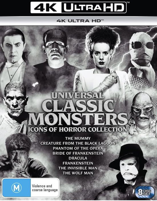 Universal Classic Monsters 8-movie Collection - 4k Ultra Hd - Filmy - HORROR - 0191329250891 - 24 września 2024