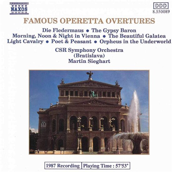 Famous Operetta Overtures - Aa. Vv. - Musik - NAXOS - 4891030500891 - 6. april 1988