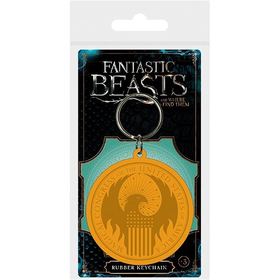 Fantastic Beasts - Macusa Logo Rubber Keyring (Home Product) - Fantastic Beasts - Koopwaar - PYRAMID INT - 5050293385891 - 