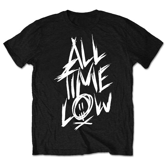 All Time Low Unisex T-Shirt: Scratch (Retail Pack) - All Time Low - Mercancía - Bandmerch - 5056170628891 - 