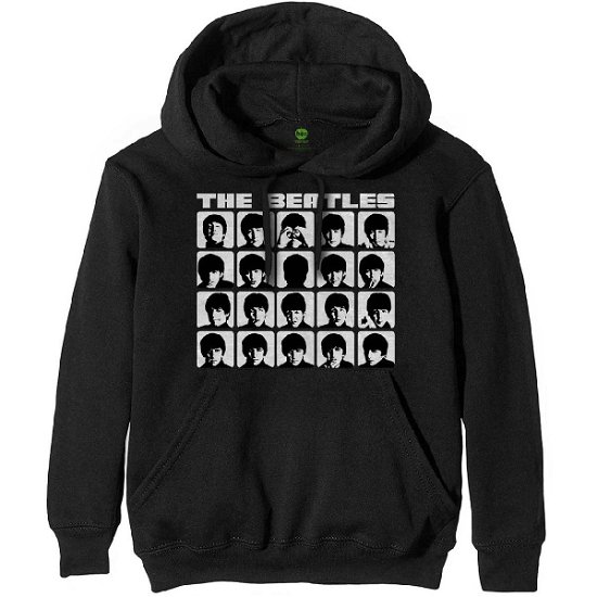 Cover for The Beatles · The Beatles Unisex Pullover Hoodie: Hard Days Night Faces Mono (Hoodie) [size S] [Black - Unisex edition] (2019)