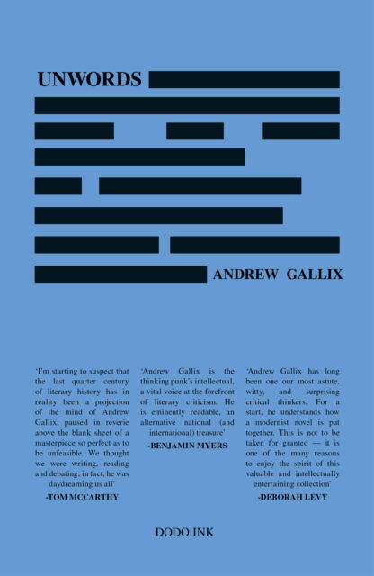 Cover for Andrew Gallix · Unwords (Paperback Book) (2024)