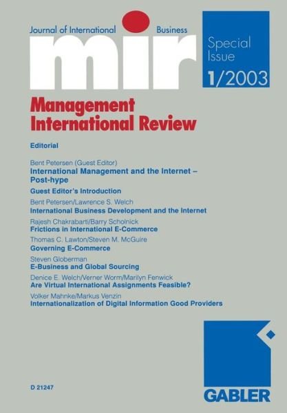Cover for Bent Petersen · Mir: Management International Review - Mir Special Issue (Taschenbuch) [2003 edition] (2003)