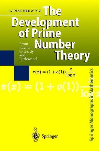 Cover for Wladyslaw Narkiewicz · The Development of Prime Number Theory: From Euclid to Hardy and Littlewood - Springer Monographs in Mathematics (Gebundenes Buch) [2000 edition] (2000)