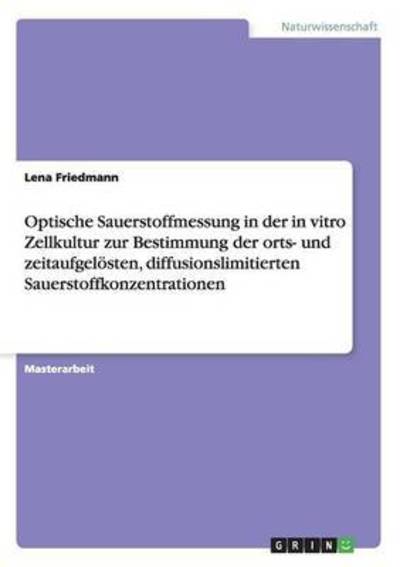 Cover for Friedmann · Optische Sauerstoffmessung in (Book) (2015)