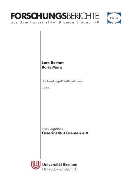 Cover for Boris Marx · Hochleistungs-PLA-Biko-Fasern : Pla (2) (Paperback Book) (2022)