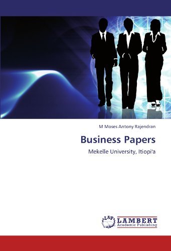 Cover for M Moses Antony Rajendran · Business Papers: Mekelle University, Itiopi'a (Paperback Bog) (2012)