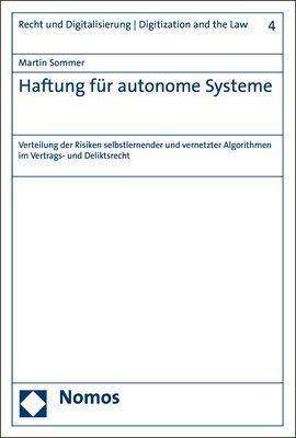 Cover for Sommer · Haftung für autonome Systeme (Book) (2020)