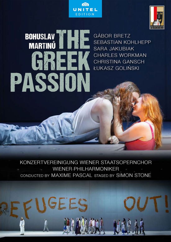 Cover for Konzertvereinigung Wiener Staatsopernchor; Wiener Philharmoniker; Charles Workman; Christina Gansch; Gabor Bretz; Lukasz Golinski; Sara Jakubiak; Sebastian Kohlhepp; Simon Stone · Martinu: the Greek Passion (DVD) (2024)