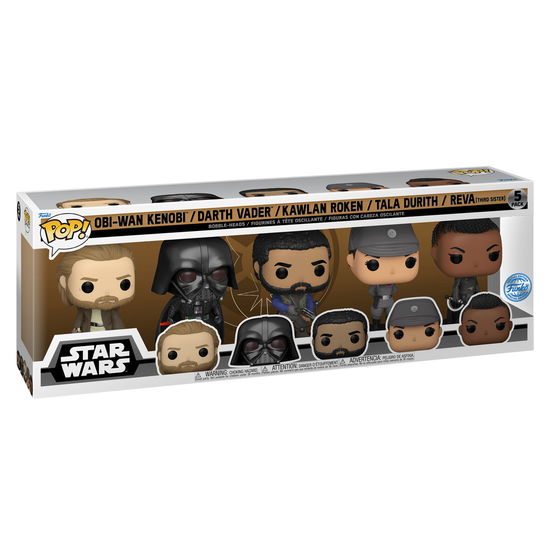 Cover for Star Wars: Funko Pop! · Obi-Wan Kenobi / Darth Vader / Kawlam Roken / Tala Durith / Reva (5 Pack) (MERCH) [Latam Exclusive edition]