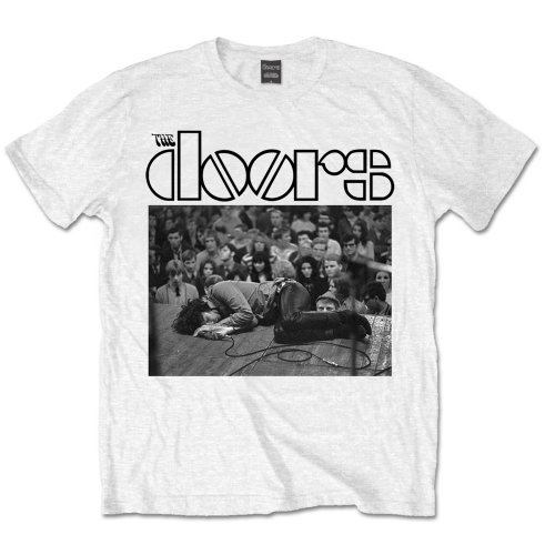 The Doors Unisex T-Shirt: Jim on Floor - The Doors - Mercancía - ROFF - 5055295376892 - 13 de enero de 2015