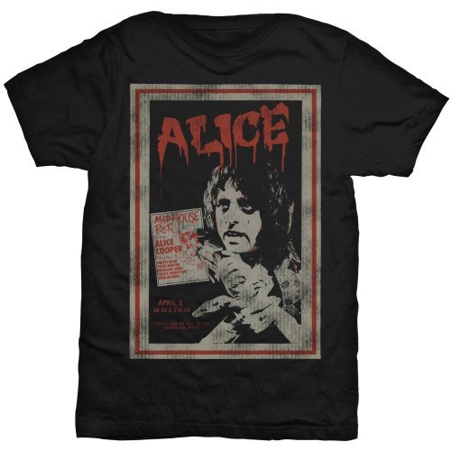 Alice Cooper Unisex Tee: Vintage Poster - Alice Cooper - Produtos - Global - Apparel - 5055295389892 - 