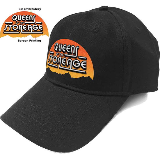 Cover for Queens Of The Stone Age · Queens Of The Stone Age Unisex Baseball Cap: Sunrise Logo (Klær) [Black - Unisex edition]