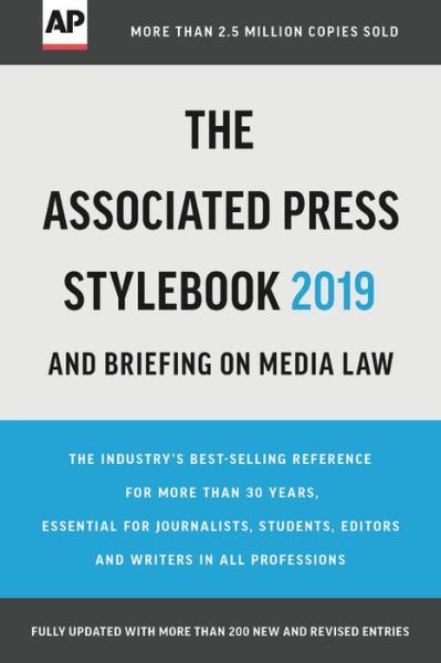 Cover for Associated Press · The Associated Press Stylebook 2019: and Briefing on Media Law (Paperback Book) (2019)