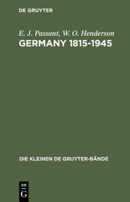 Cover for Passant · Germany 1815-1945 (Book) (1962)