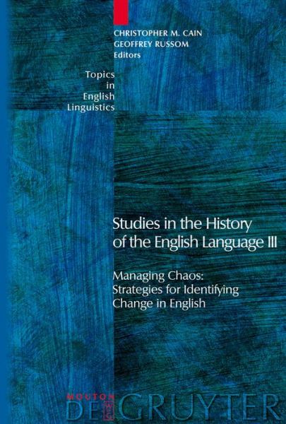 Cover for Geoffrey Russom (Editor) · Studies in the History of.English.03 (Book) (2007)