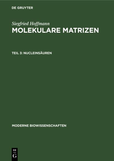 Cover for Siegfried Hoffmann · Nucleinsäuren (Book) (1979)