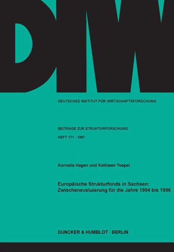 Cover for Hagen · Europäische Strukturfonds in Sach (Book) (1997)