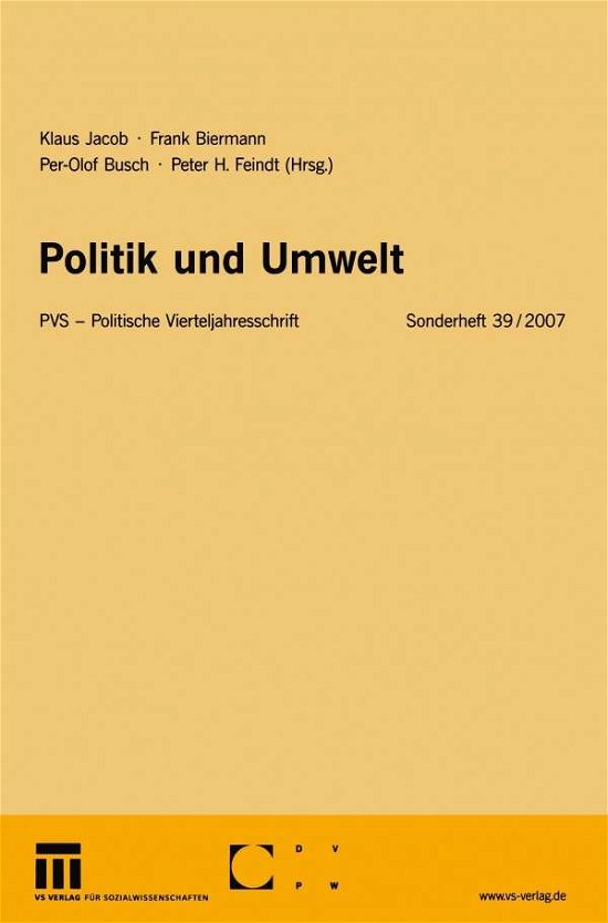 Cover for Klaus Jacob · Politik und Umwelt - Politische Vierteljahresschrift Sonderhefte (Paperback Book) [2007 edition] (2007)
