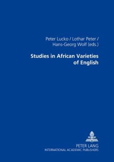 Cover for Studies in African Varieties of English (Paperback Book) (2003)