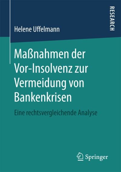 Cover for Uffelmann · Maßnahmen der Vor-Insolvenz z (Buch) (2017)
