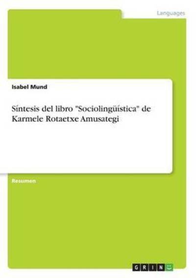 Cover for Mund · Síntesis del libro &quot;Sociolingüísti (Book)