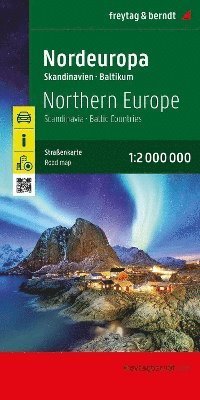 Cover for Freytag &amp; Berndt · Northern Europe - Scandinavia, Baltic countries road map 1:2 (Kartor) (2023)