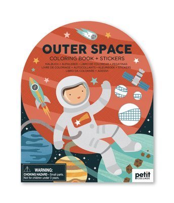 Cover for Petit Collage · Coloring Book with Stickers Outer Space (N/A) (2021)