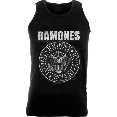 Ramones Unisex Vest Tee: Seal - Ramones - Produtos - Merch Traffic - 5055295382893 - 
