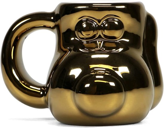 Wallace & Gromit (Gromit) Gold Plated Shaped Mug - Aardman - Fanituote - AARDMAN - 5055453485893 - torstai 30. marraskuuta 2023