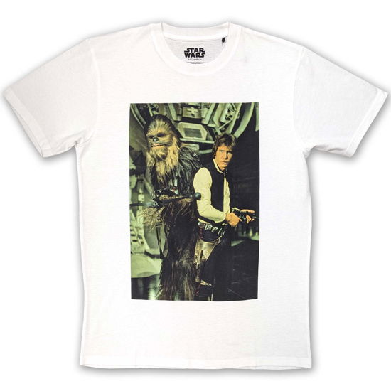 Star Wars Unisex T-Shirt: Chewbacca & Han Stare - Star Wars - Fanituote -  - 5056561097893 - 