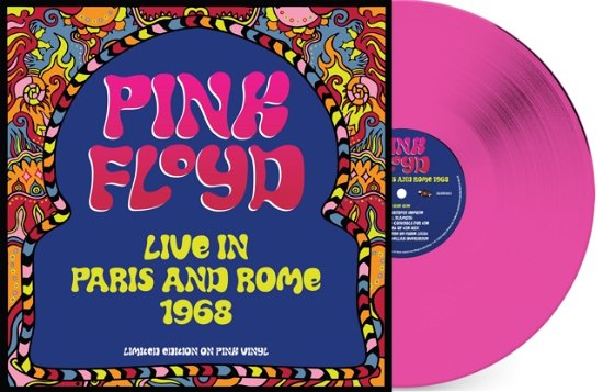 Cover for Pink Floyd · Live In Paris &amp; Rome 1968 (Pink Vinyl) (LP) (2023)