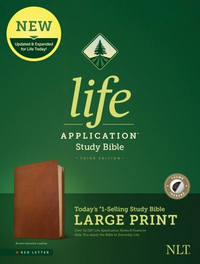 Cover for Tyndale · Tyndale NLT Life Application Study Bible, Third Edition, Large Print  ? New Living Translation Bible, Large Print Study Bible for Enhanced Readability (Læderbog) (2020)
