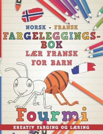 Cover for Nerdmediano · Fargeleggingsbok Norsk - Fransk I L (Paperback Book) (2018)