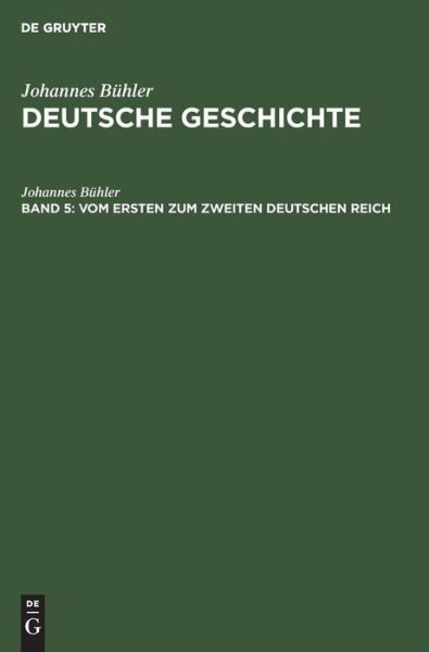 Cover for Buehler · Deutsche Geschichte.5 (Book) (1953)