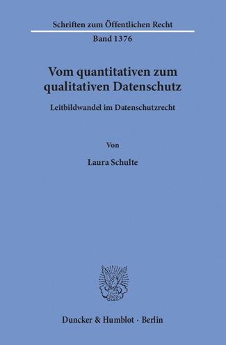 Cover for Schulte · Vom quantitativen zum qualitati (Book) (2018)