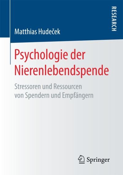 Cover for Hudecek · Psychologie der Nierenlebendspe (Bok) (2016)