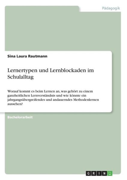 Cover for Rautmann · Lernertypen und Lernblockaden (Book)