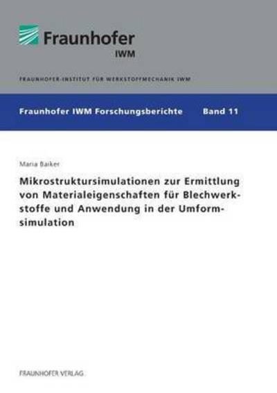 Cover for Baiker · Mikrostruktursimulationen zur Er (Book) (2017)