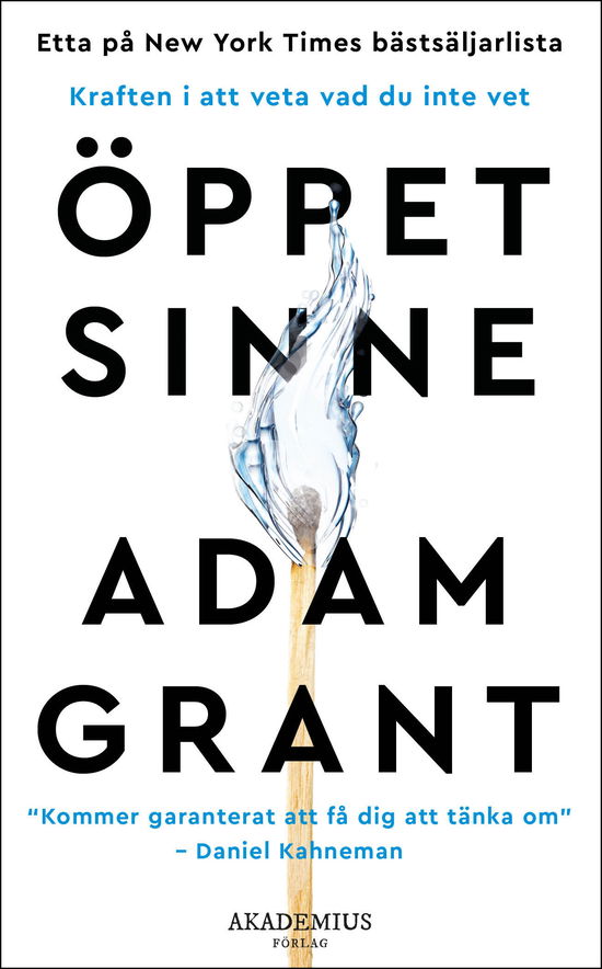 Öppet sinne - Adam Grant - Bücher - Akademius Förlag - 9789198809893 - 1. Juli 2023