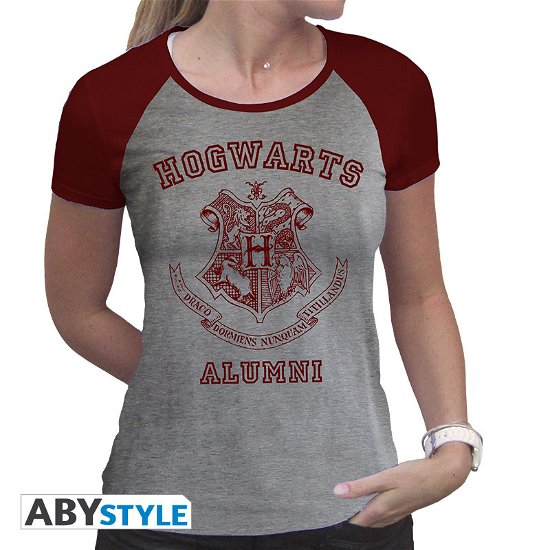 HARRY POTTER - Tshirt Alumni woman SS grey & red - T-Shirt Frauen - Merchandise - ABYstyle - 3700789278894 - February 7, 2019