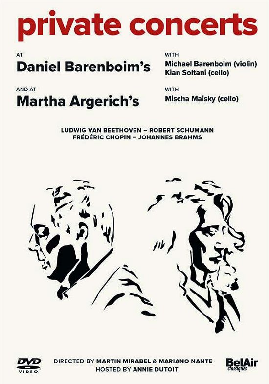 Private Concerts At Daniel Barenboim's And At Martha Argerich's - Barenboim, Daniel / Martha Argerich / Michael Barenboim - Film - BELAIR - 3760115301894 - 3. desember 2021