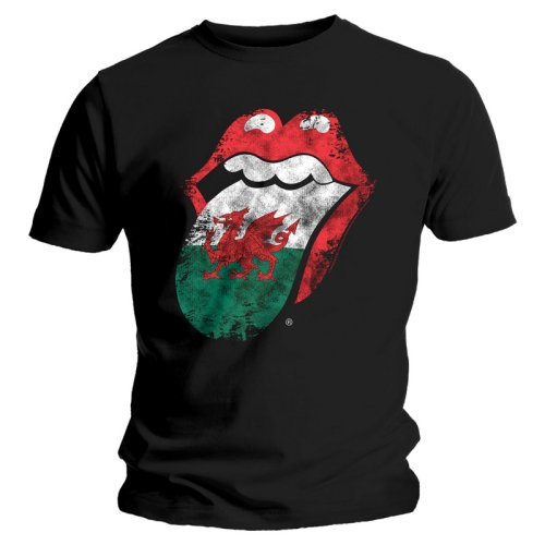 Cover for The Rolling Stones · The Rolling Stones Unisex T-Shirt: Welsh Tongue (T-shirt) [size S] [Black - Unisex edition]