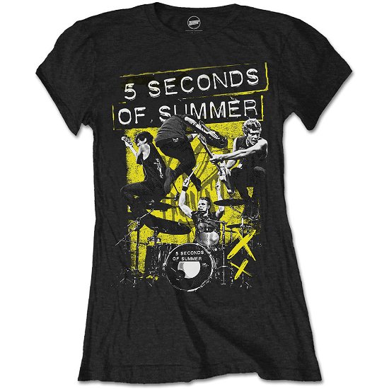 5 Seconds of Summer Ladies T-Shirt: Live! - 5 Seconds of Summer - Merchandise - Unlicensed - 5055979913894 - 
